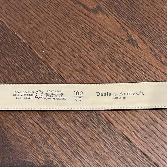 Dania and Andrew’s Black Faux Crocodile Belt with Brushed Nickle Buckle Size 40